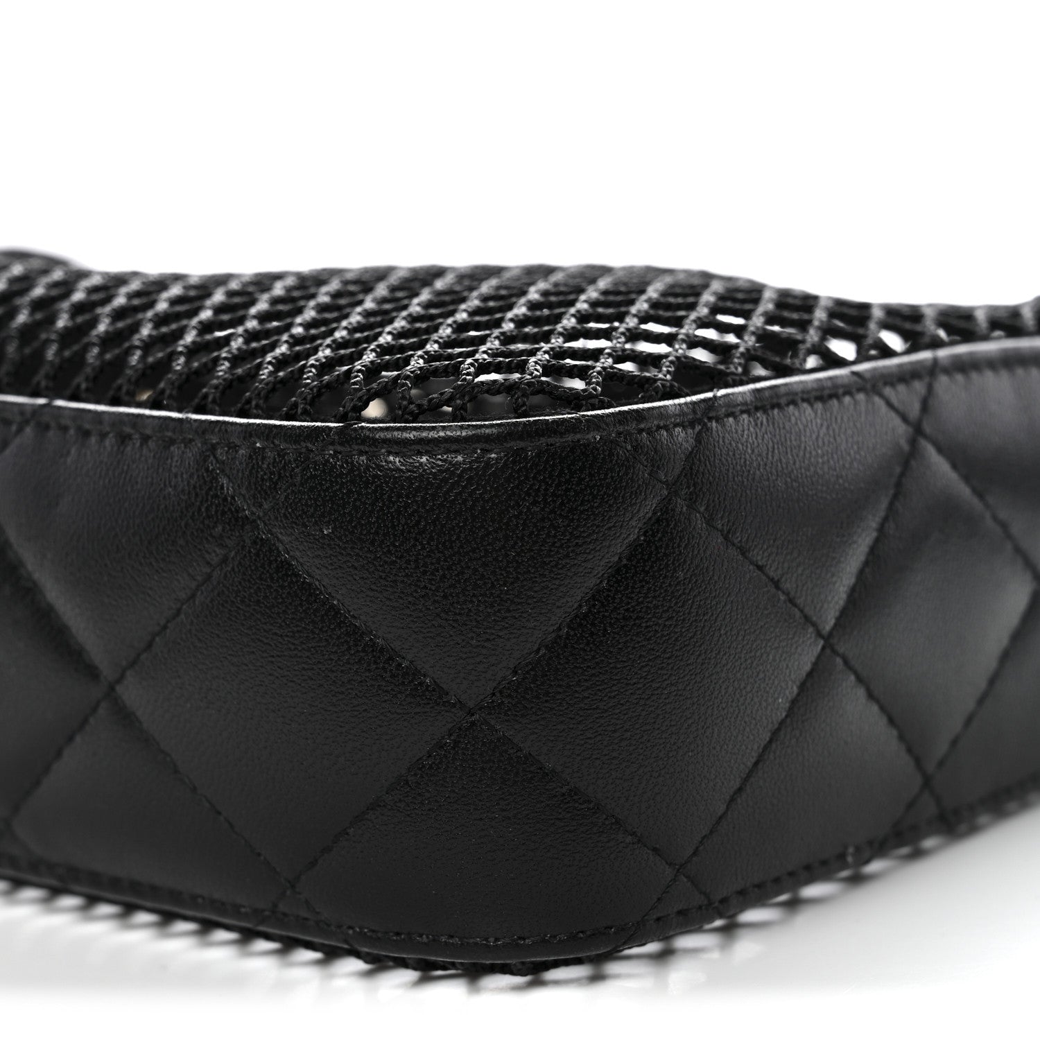 Chanel Mesh Shiny Lambskin Clutch With Chain Black 11 of 11