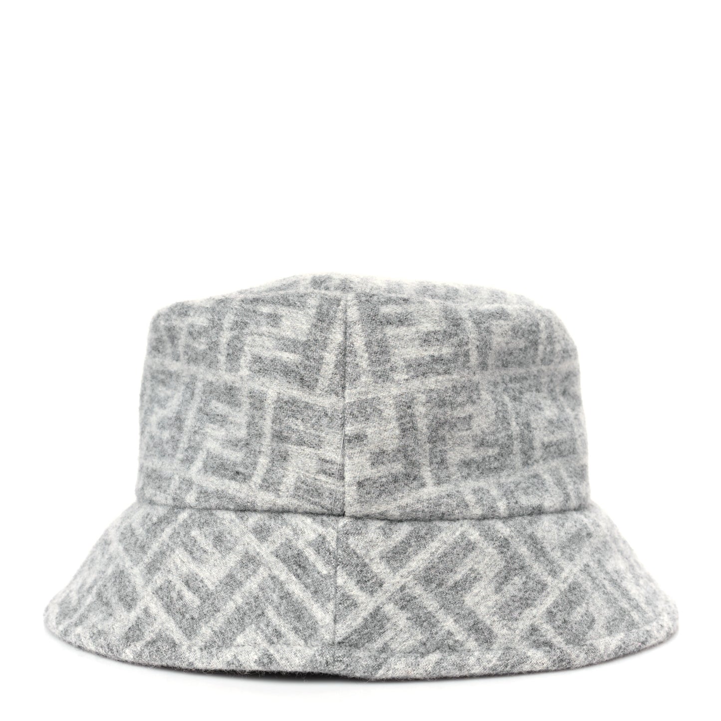 Wool Silk FF Bucket Hat M Grey