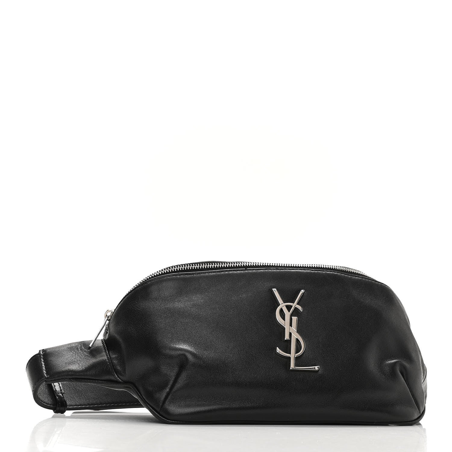 Saint Laurent Calfskin Monogram Belt Bag Black 4 of 10