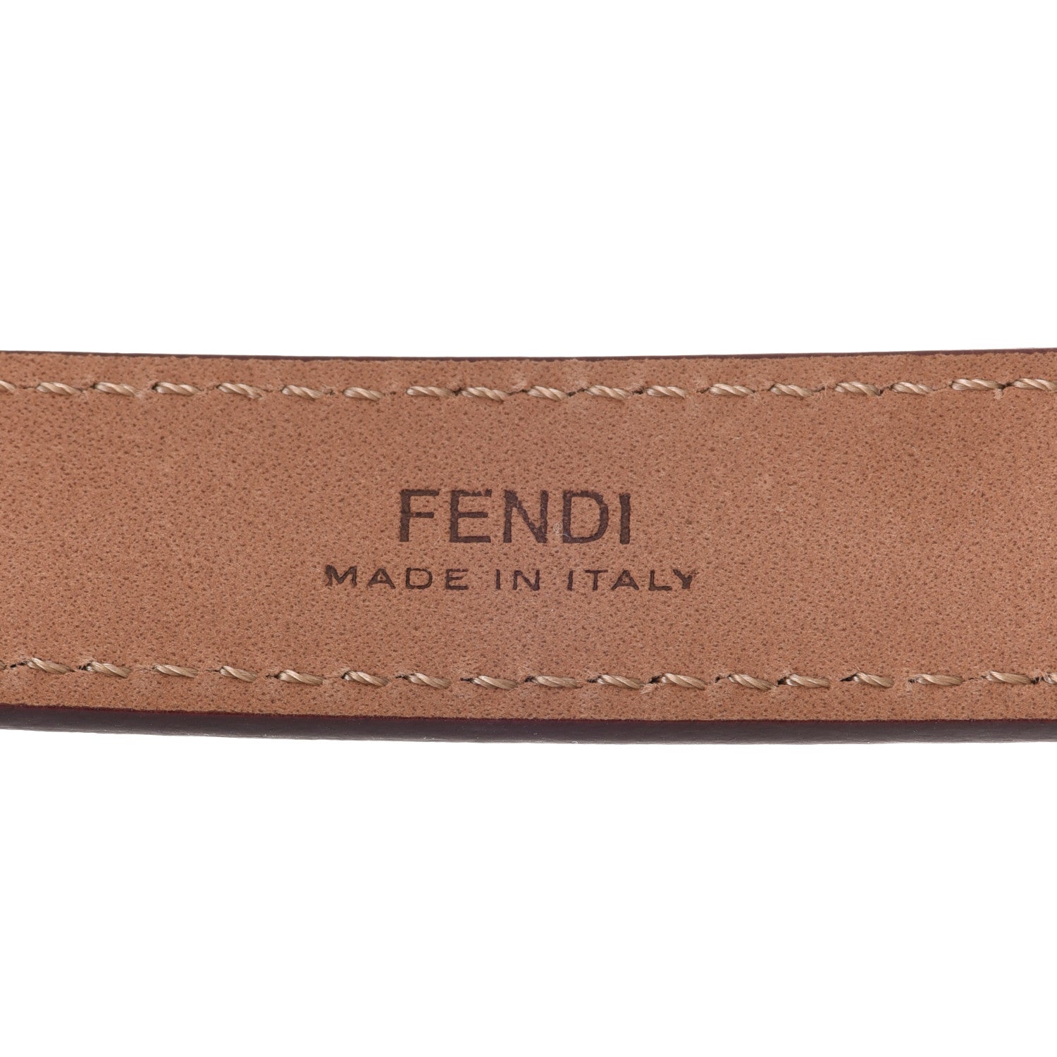 Fendi Calfskin Crystal Monster Eyes Belt 90 36 Burgundy 4 of 6