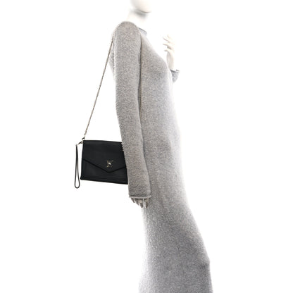 Louis Vuitton Soft Calfskin My Lockme Chain Pochette Black 2 of 10