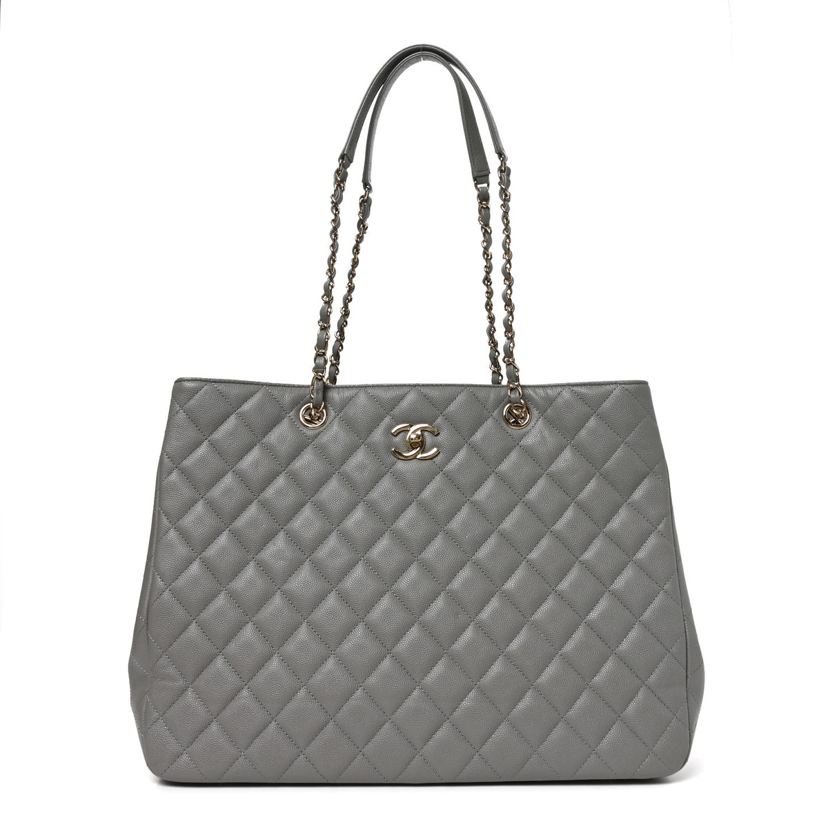 Chanel Caviar Quilted Large Classic Shopping Tote Grey 1 of 9