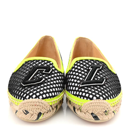 Christian Louboutin Neo Resille Patent Ivy Espapop Flat Espadrilles 35 White Black 3 of 8