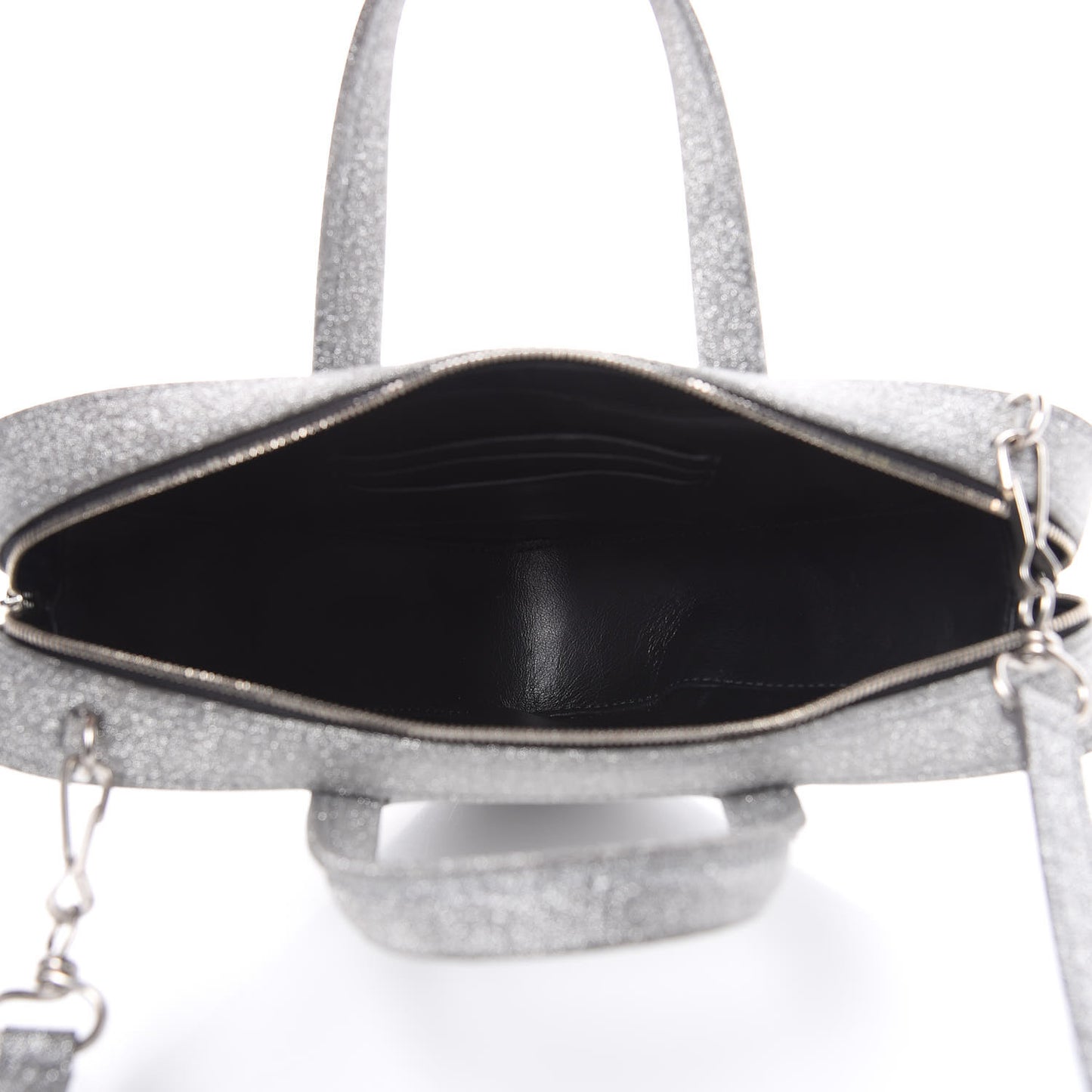 Glitter XS Triangle Duffle Argent Black