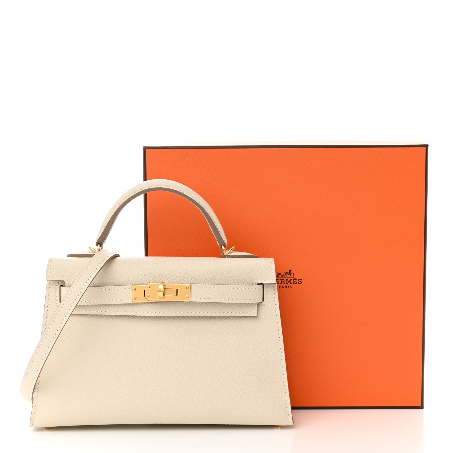 Hermes Epsom Mini Kelly Sellier 20 Craie 10 of 10