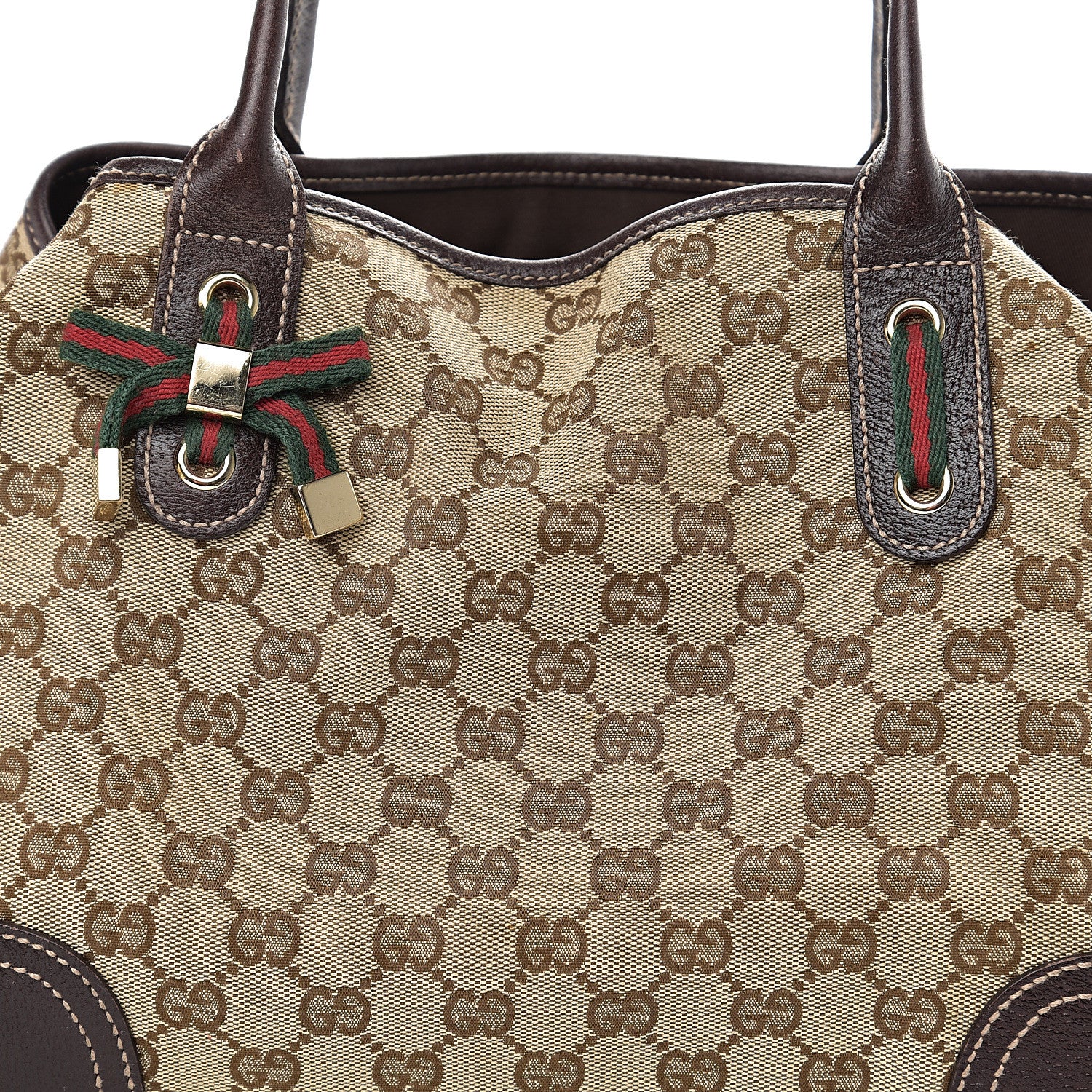 Gucci Monogram Medium Princy Tote Dark Brown 13 of 13