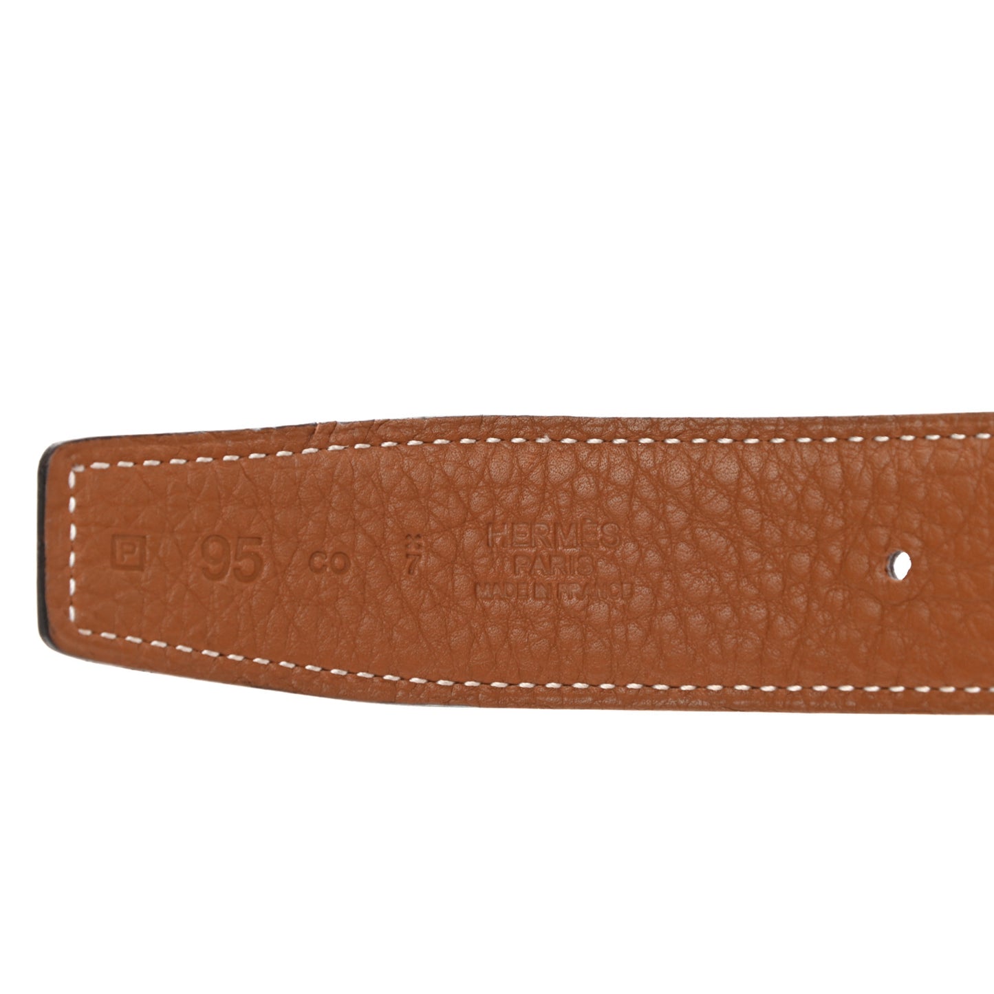Togo Box 32mm Strie H Belt 95 Gold Black