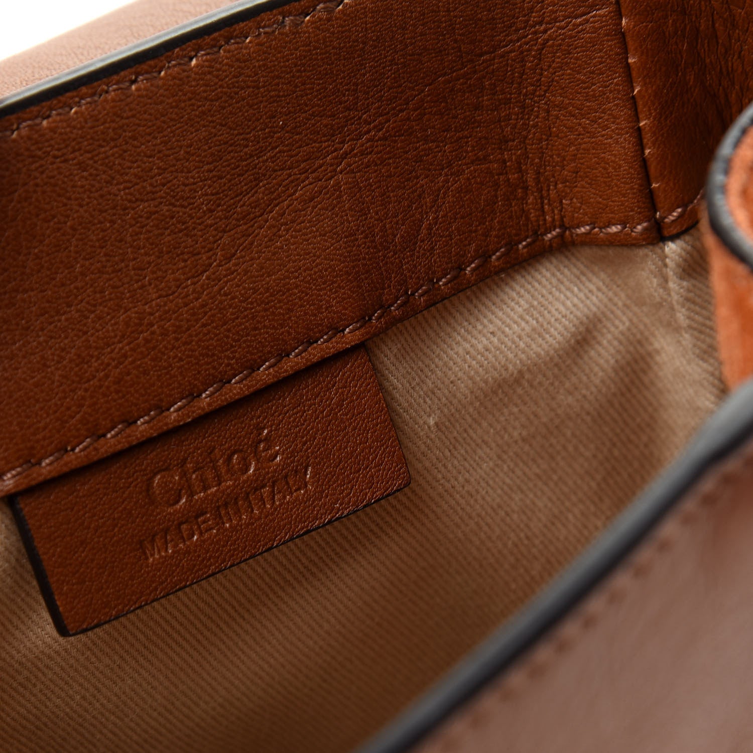 Chloe Suede Calfskin Small Faye Backpack Tan 7 of 8