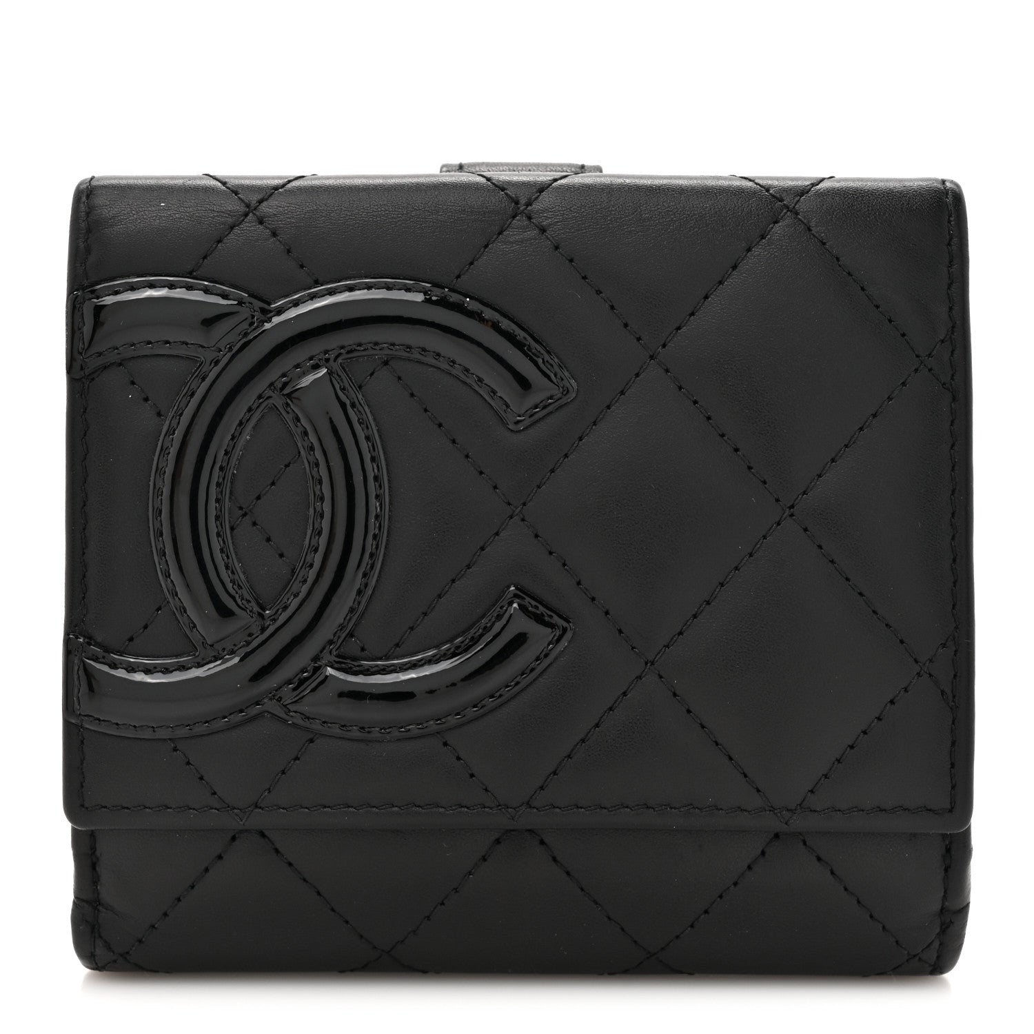 Chanel Calfskin Quilted Cambon Flap Wallet Black 1 of 11