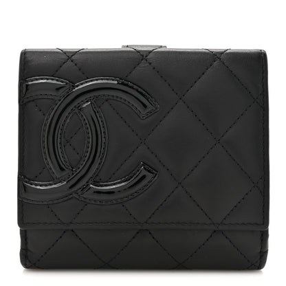 Chanel Calfskin Quilted Cambon Flap Wallet Black 1 of 11
