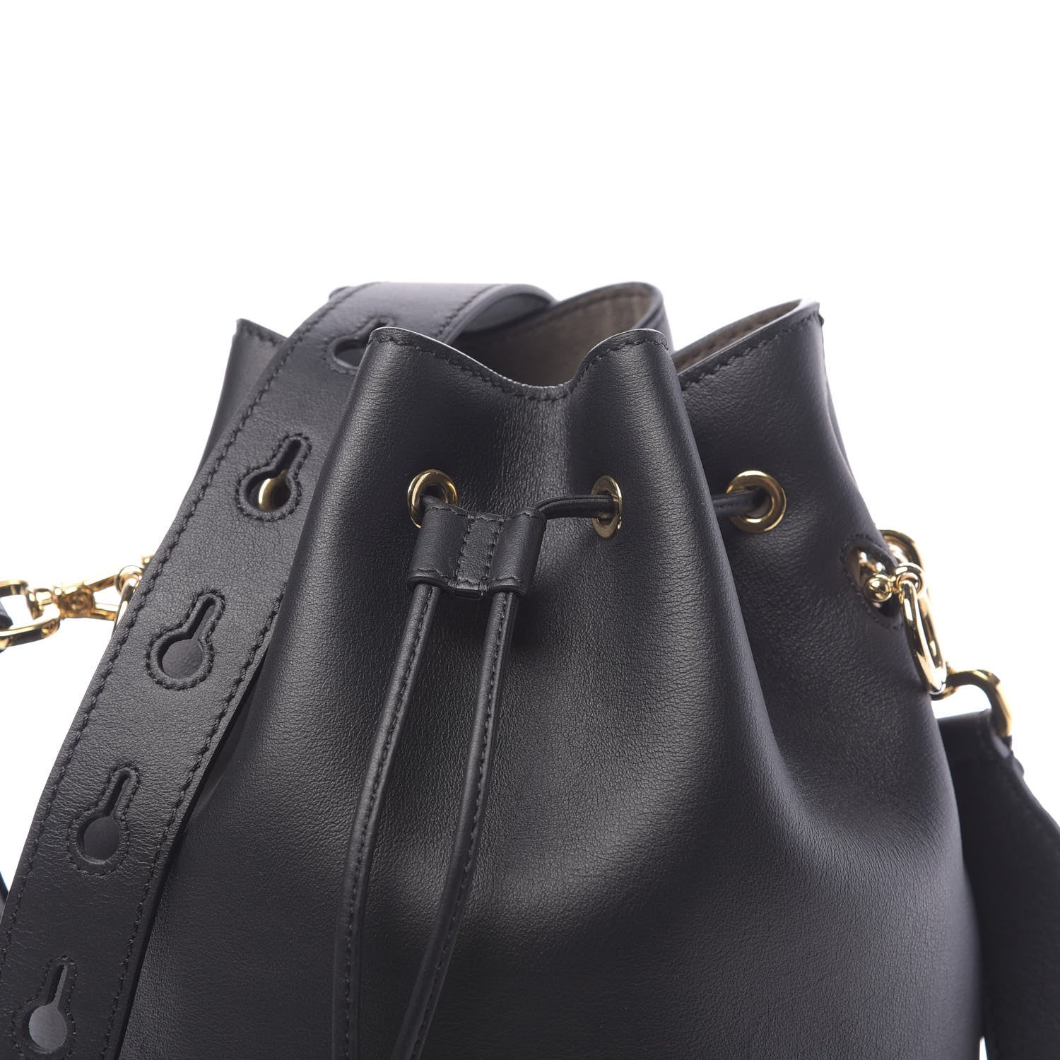 Fendi Vitello Grace Matte F is Fendi Grande Mon Tresor Bucket Bag Black 8 of 10