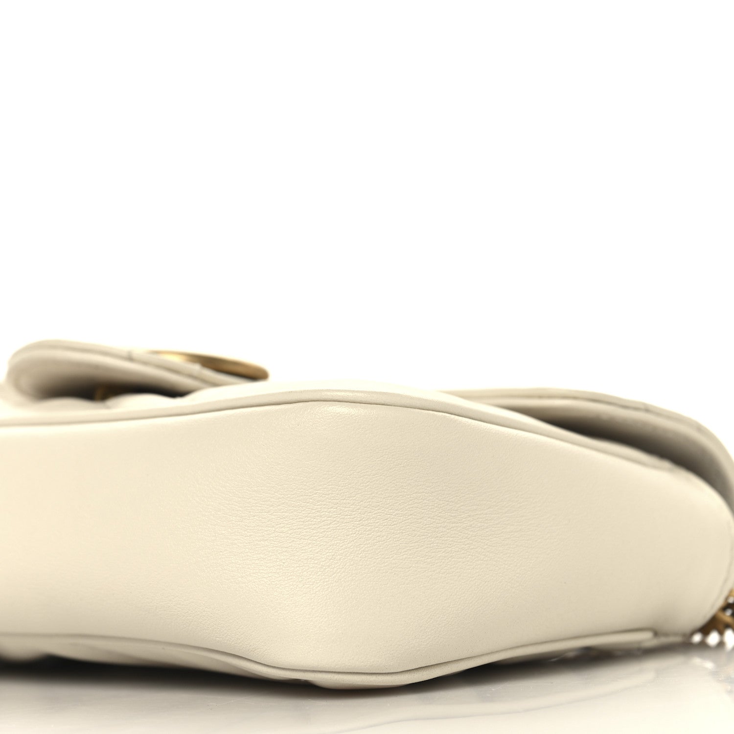 Gucci Calfskin Matelasse Super Mini GG Marmont Shoulder Bag White 10 of 12