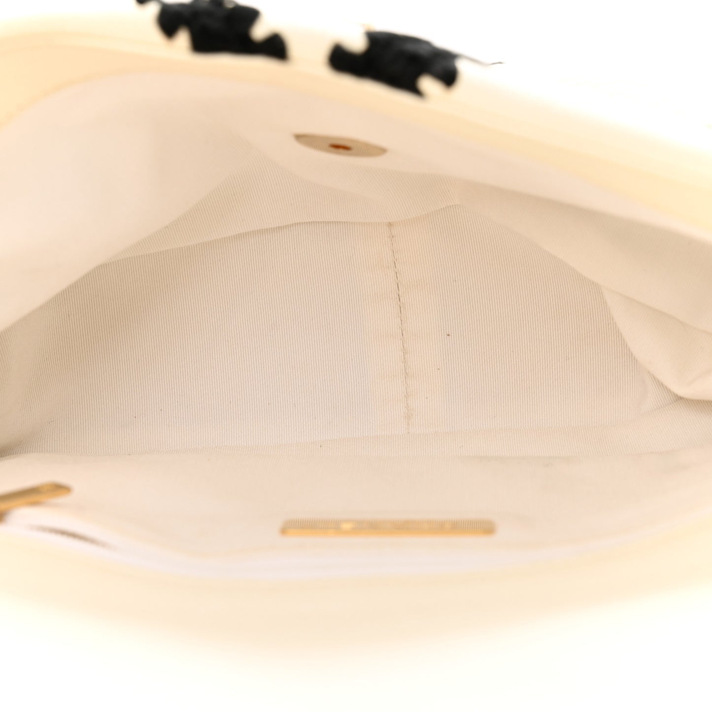 Calfskin Crochet Medium Chanel 19 Flap White Black