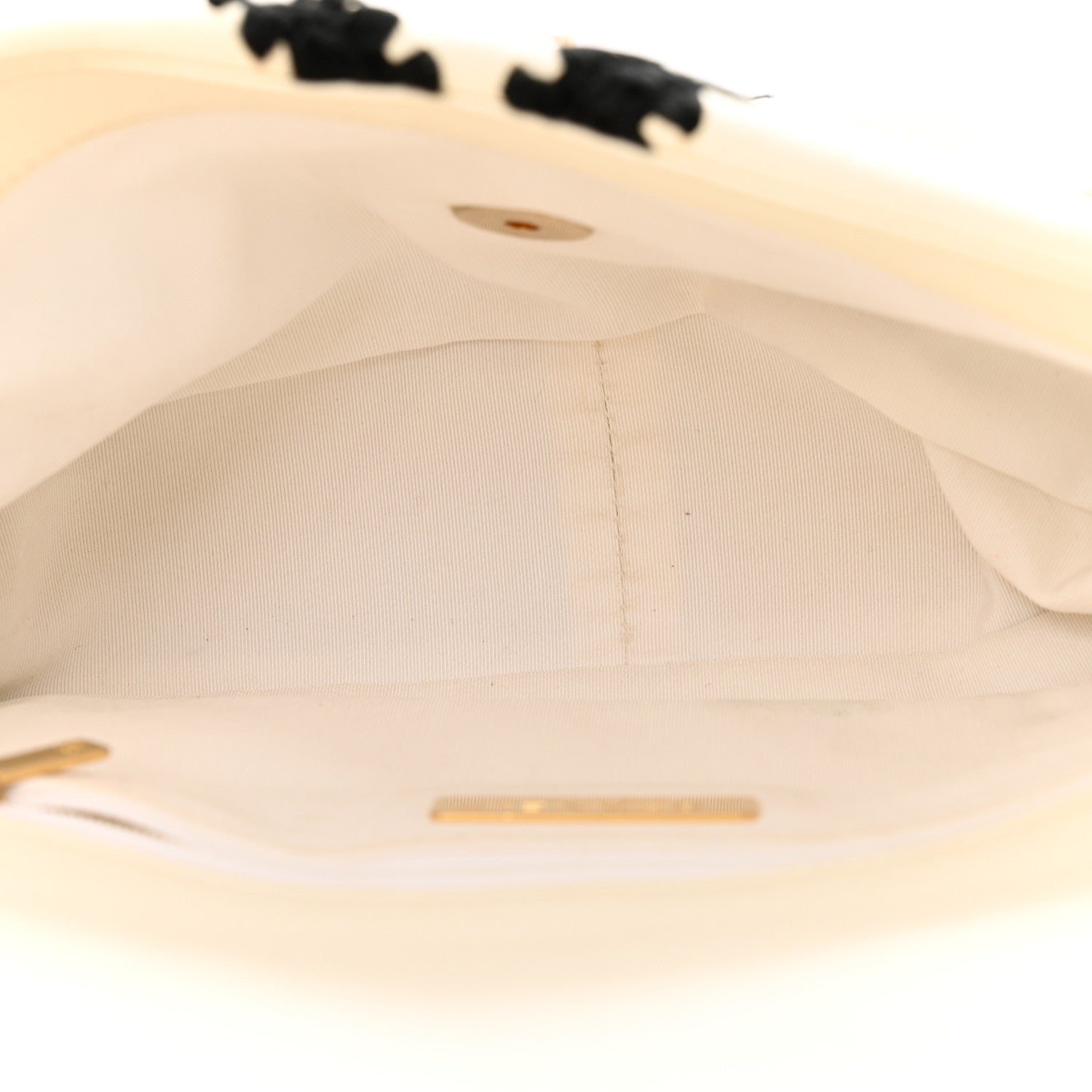 Chanel Calfskin Crochet Medium Chanel 19 Flap White Black 5 of 13