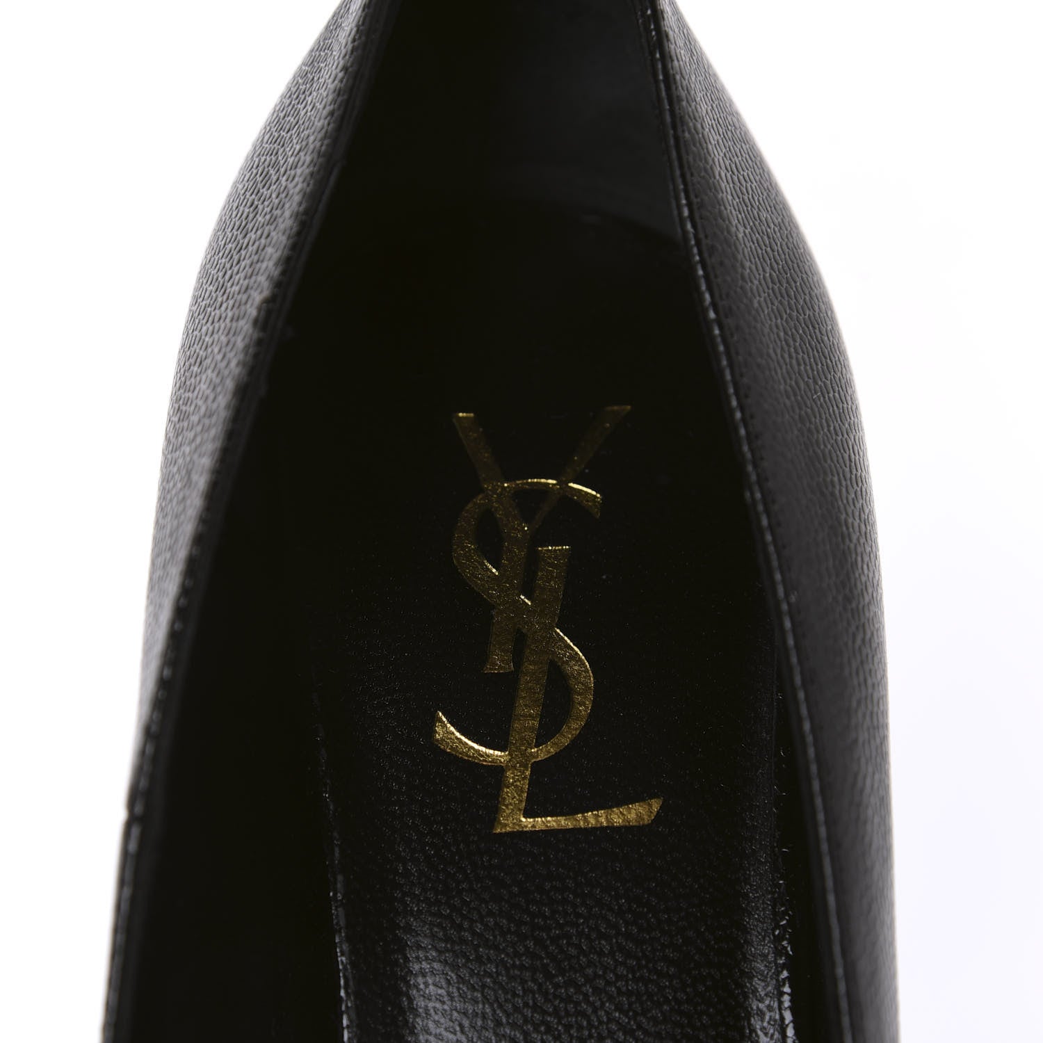 Saint Laurent Vernigolf Tribute Two 80 Platform Pumps 38.5 Black 7 of 10