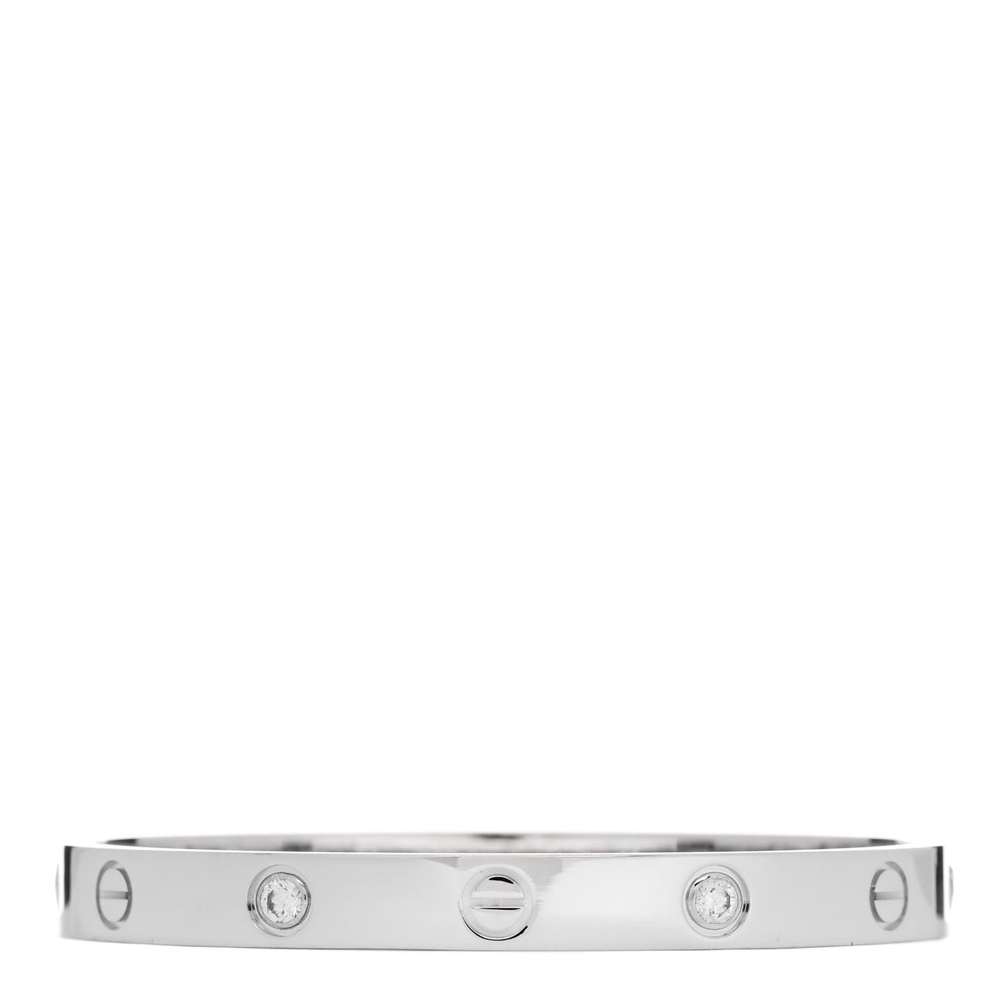18K White Gold 4 Diamond LOVE Bracelet 16