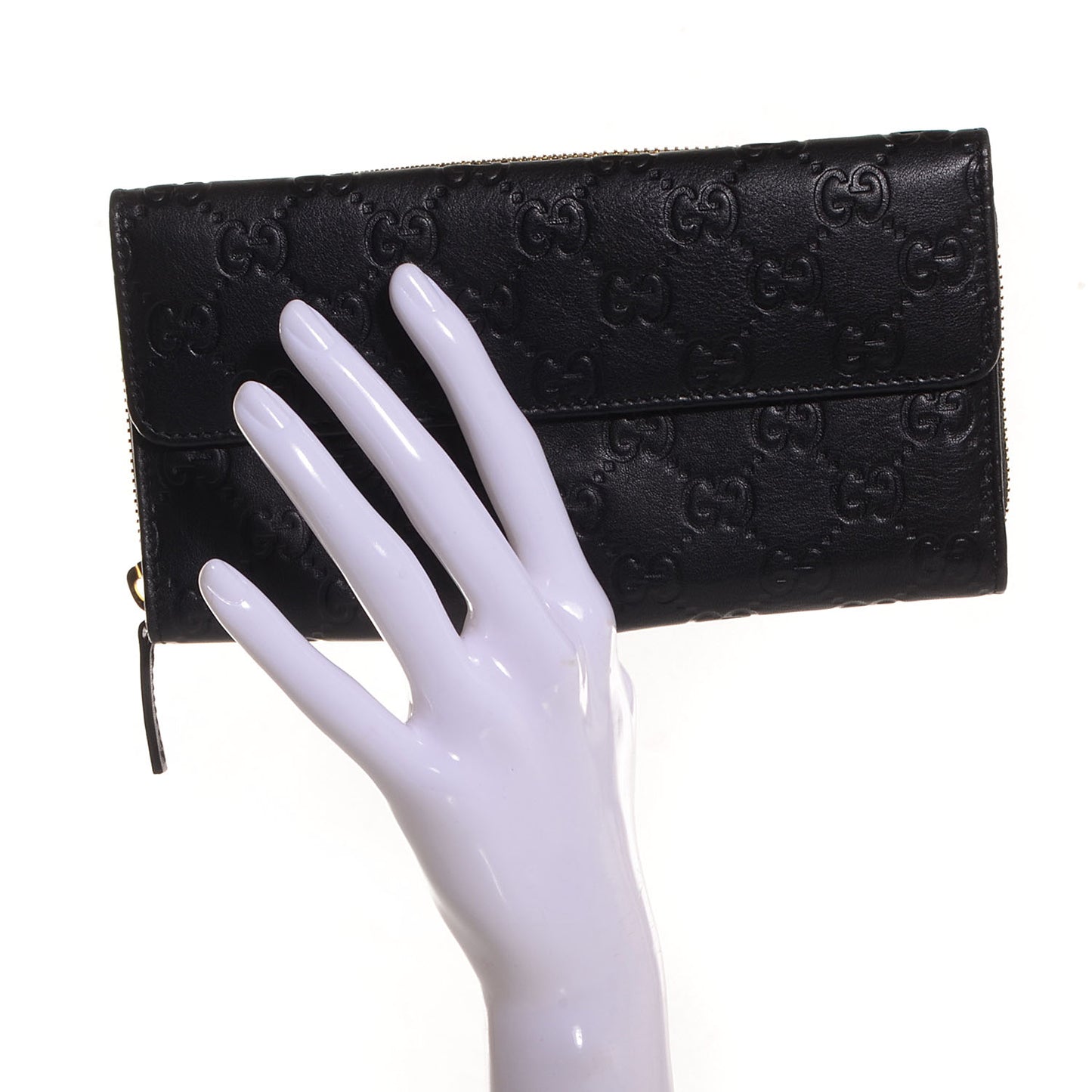 Guccissima Continental Zip Wallet Black