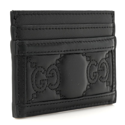 Gucci Calfskin GG Matelasse Card Holder  Black 3 of 7