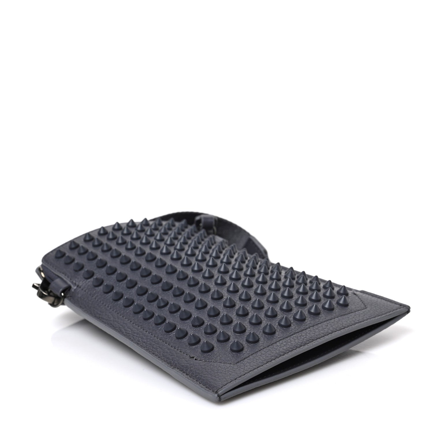 Christian Louboutin Empire Calfskin Spikes Loubilab Clutch Smoky Matte 4 of 8