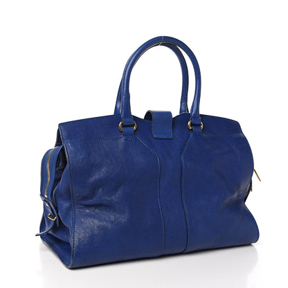 Saint Laurent Sheepskin Medium Cabas ChYc Blue 2 of 13