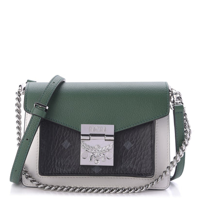 MCM Calfskin Visetos Small Patricia Crossbody Bag Eden Black 1 of 9