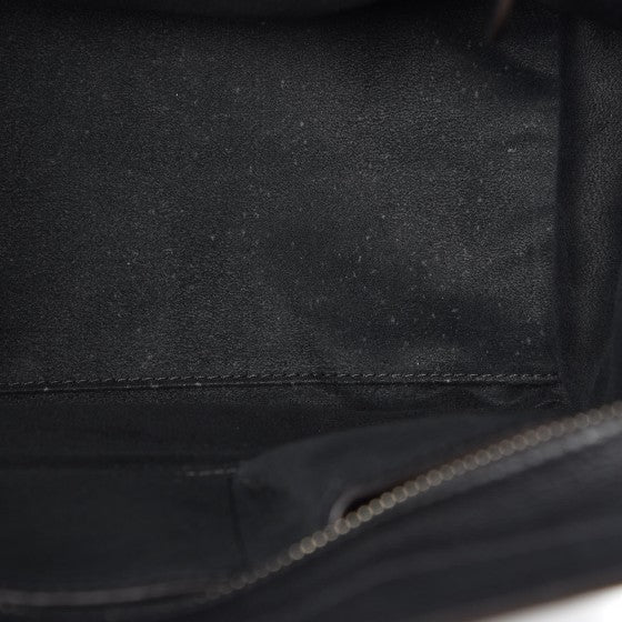 Drummed Calfskin Mini Luggage Black