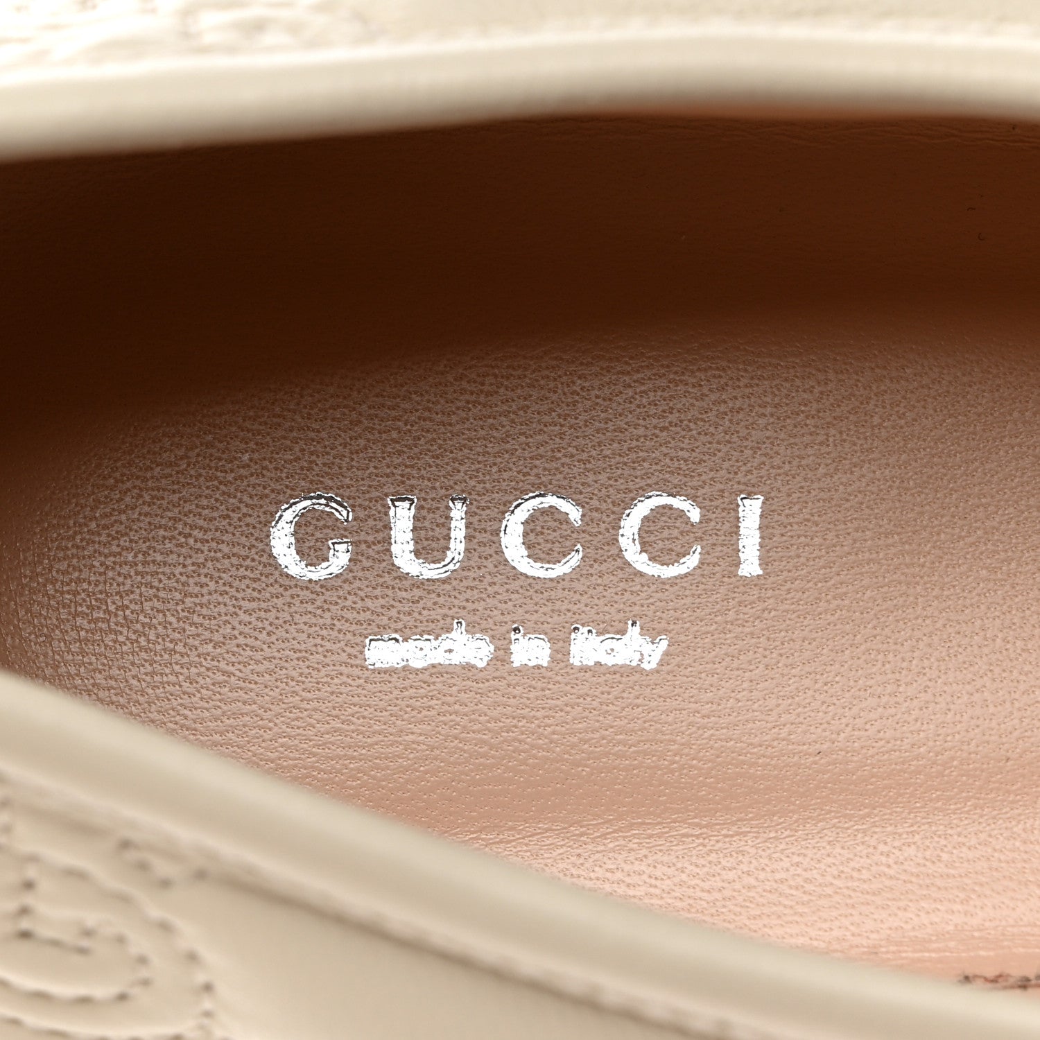 Gucci Nappa Cordovan Lux GG Matelasse Buckled Platform Lug Sole 60mm Loafers 38.5 Milk White 6 of 9