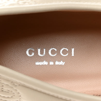 Gucci Nappa Cordovan Lux GG Matelasse Buckled Platform Lug Sole 60mm Loafers 38.5 Milk White 6 of 9