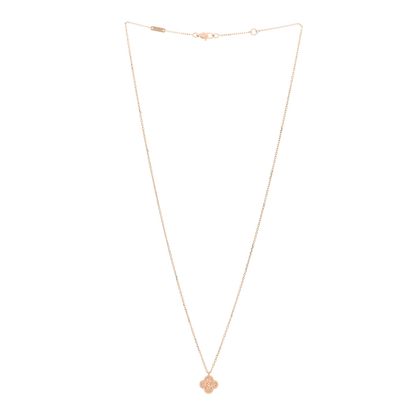 18K Rose Gold Sweet Alhambra Pendant Necklace