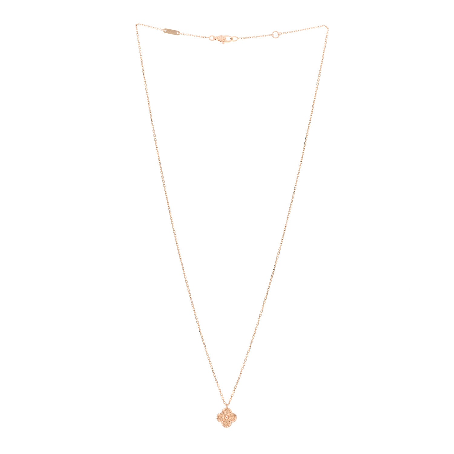 Van Cleef & Arpels 18K Rose Gold Sweet Alhambra Pendant Necklace 3 of 5