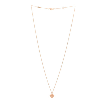 Van Cleef & Arpels 18K Rose Gold Sweet Alhambra Pendant Necklace 3 of 5