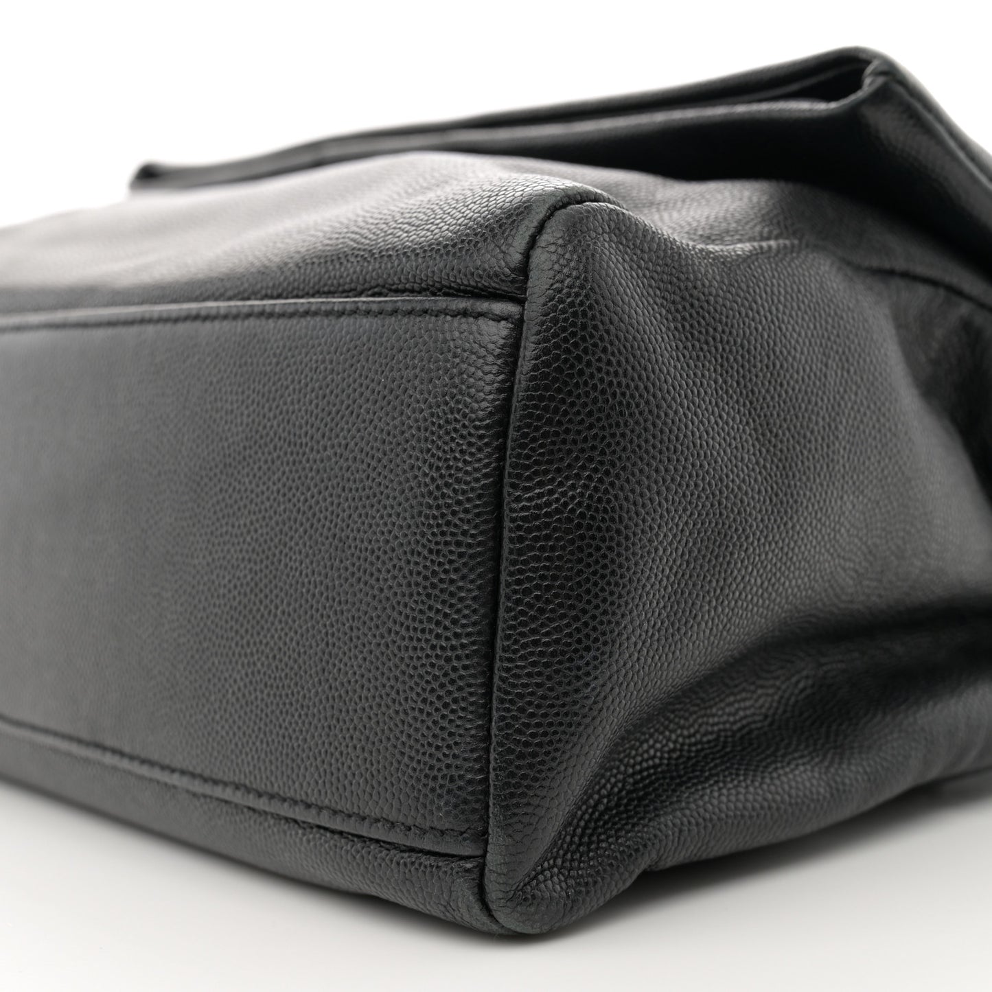 Grain De Poudre Medium West Hollywood Monogram Fold-Over Black