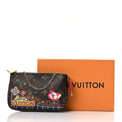 Louis Vuitton Monogram 2020 Christmas Animation Roller Coaster Mini Pochette Accessories Pivoine 10 of 10
