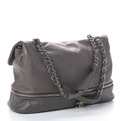 Chanel Calfskin Large Expandable Paris London Flap Bag Grey 2 of 8