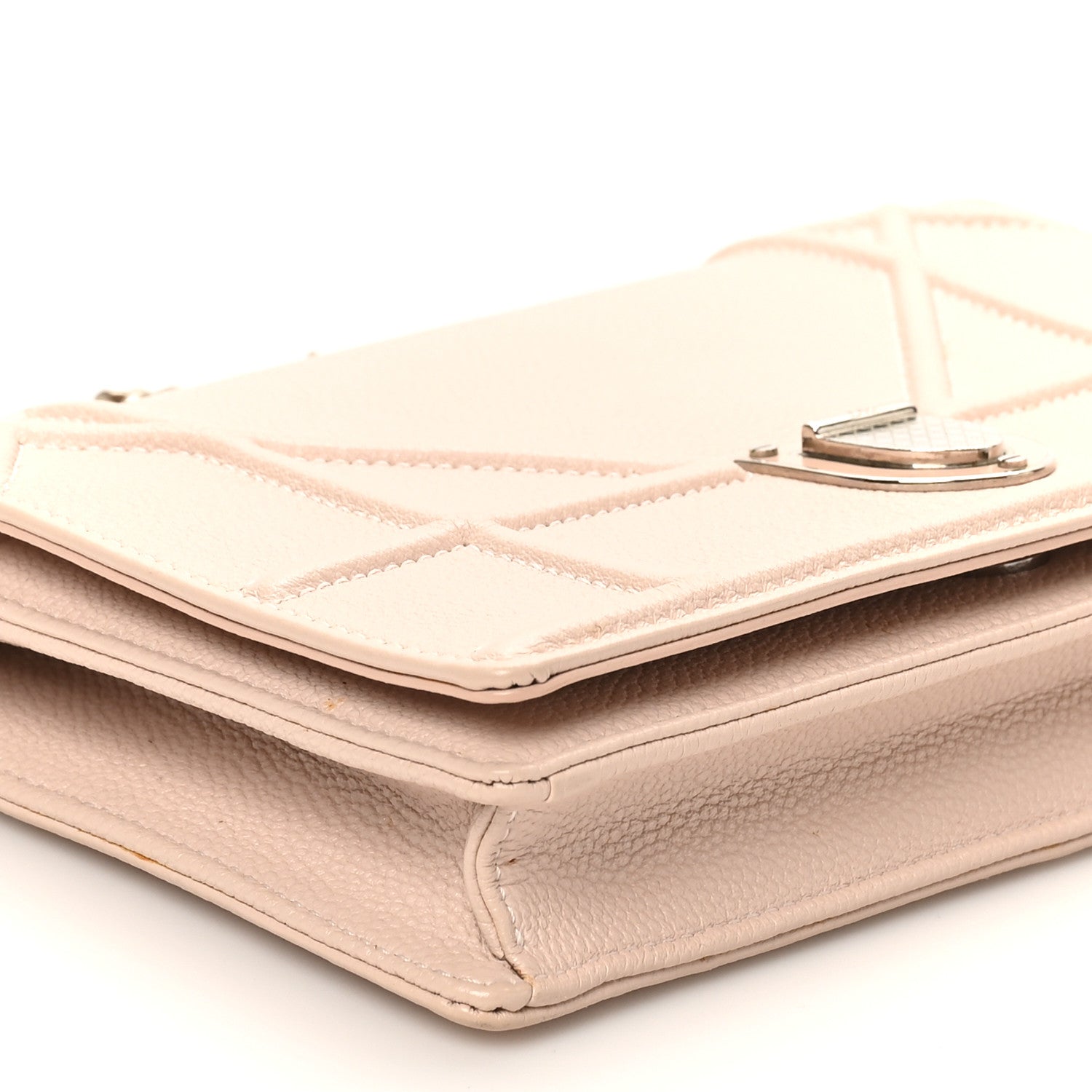 Christian Dior Grained Calfskin Diorama Wallet on Chain Pouch Rose Poudre 8 of 9
