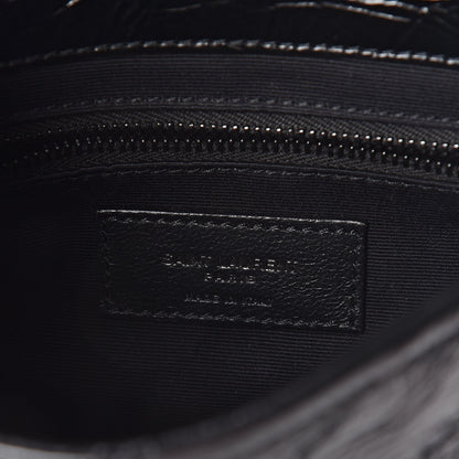 Saint Laurent Crinkled Calfskin Matelasse Monogram Niki Chain Wallet Black 6 of 9