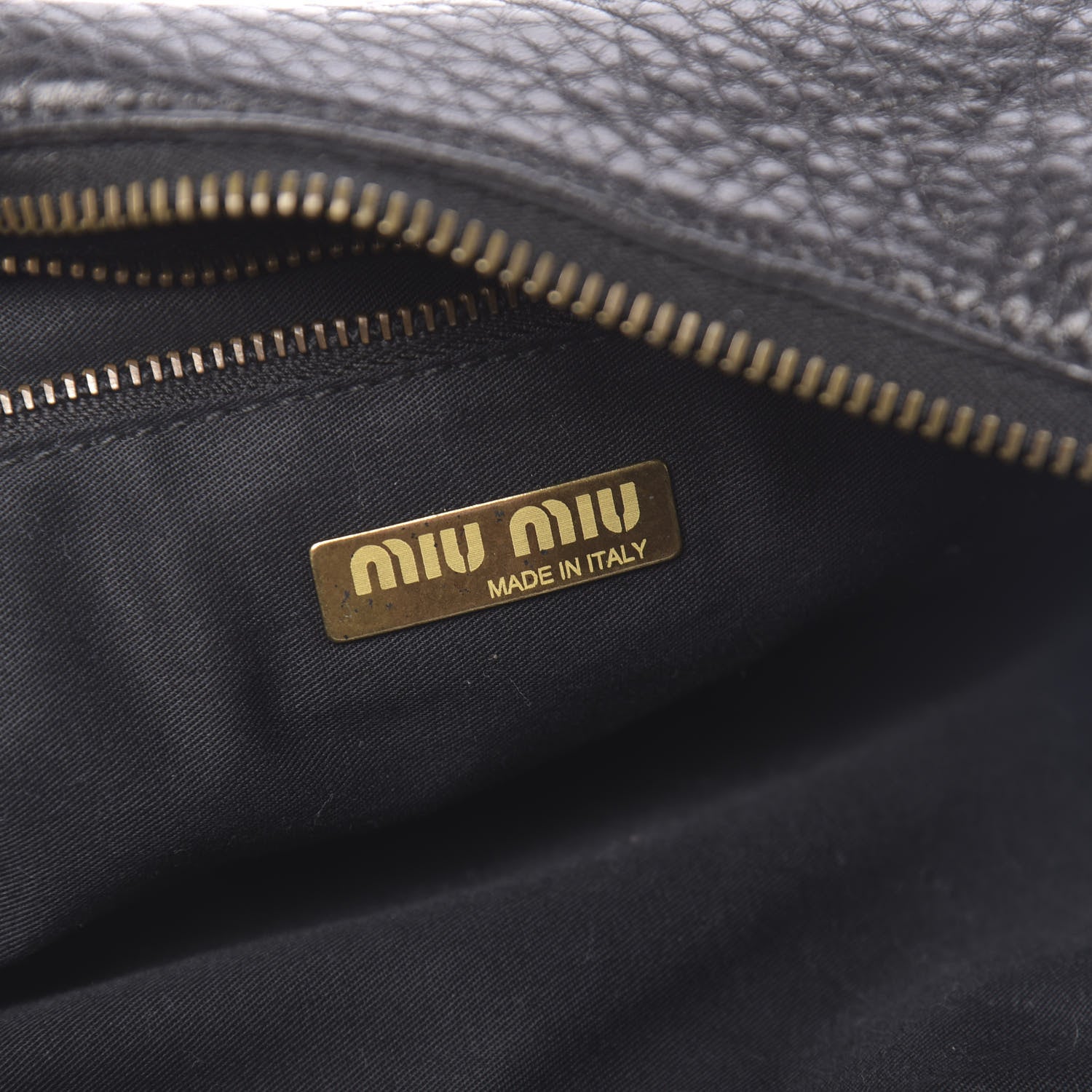 Miu Miu Vitello Daino Hobo Black 6 of 9