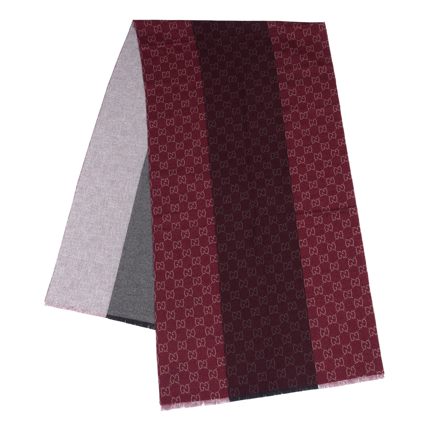 Gucci Wool GG Monogram Newov Scarf Lacquer Beige 2 of 4
