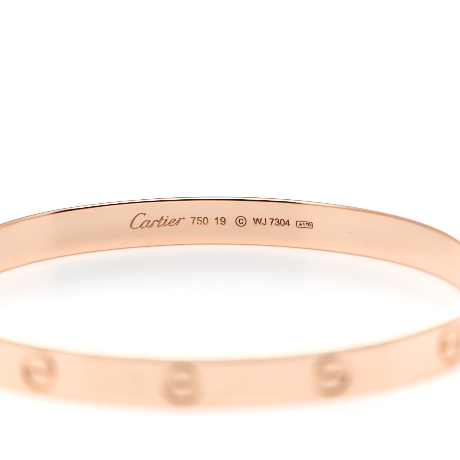 Cartier 18K Pink Gold LOVE Bracelet 19 3 of 4