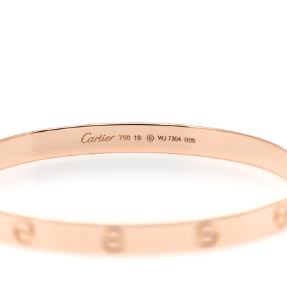 Cartier 18K Pink Gold LOVE Bracelet 19 3 of 4