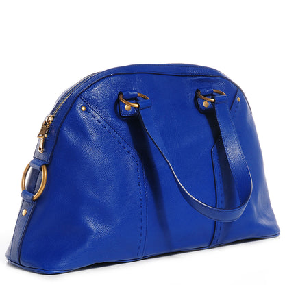 Saint Laurent Calfskin Large Muse Blue 3 of 10