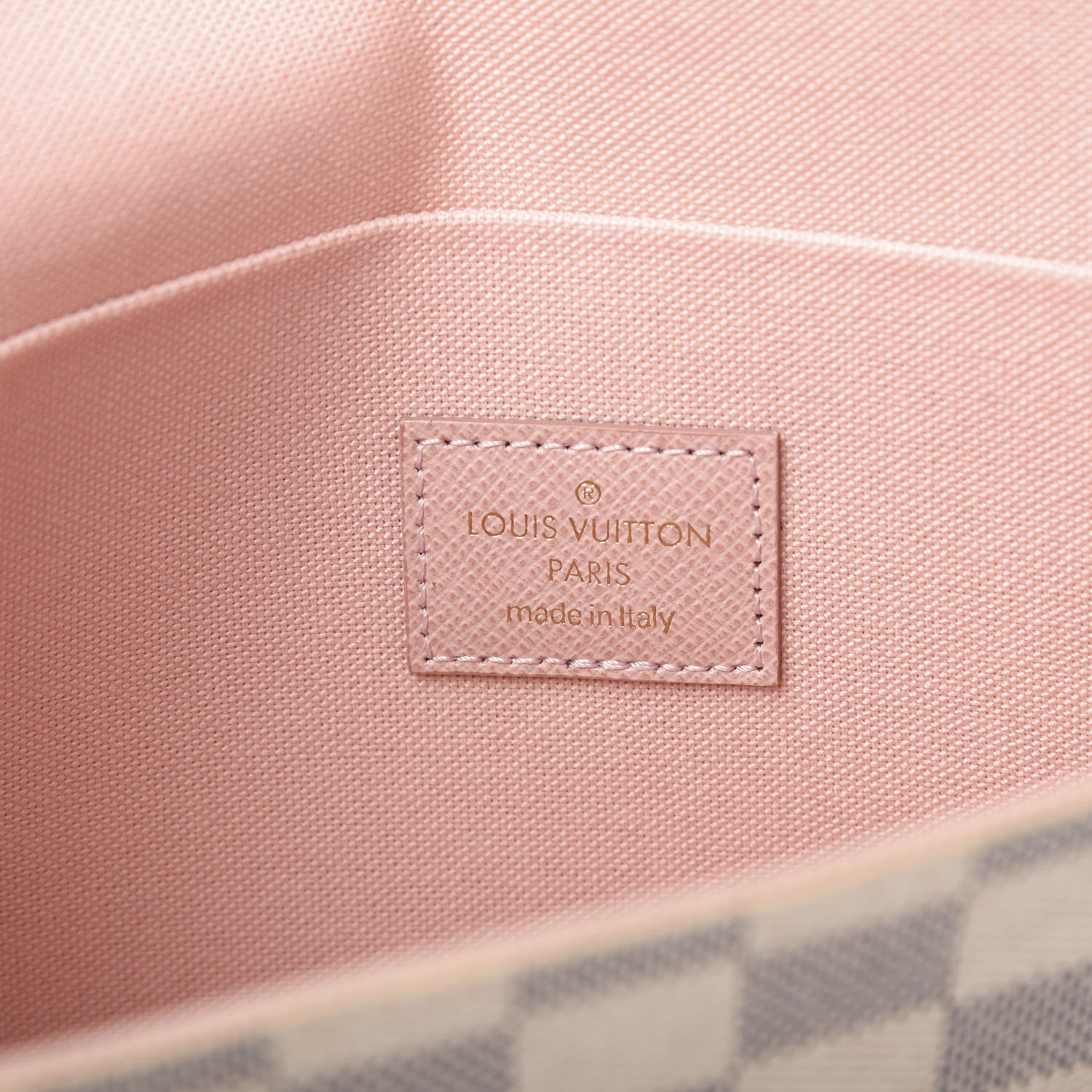 Louis Vuitton Damier Azur Pochette Felicie Chain Wallet Rose Ballerine 6 of 10
