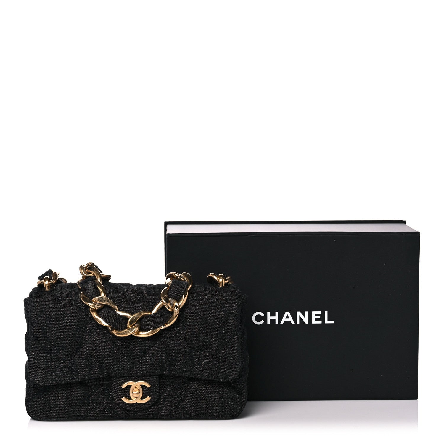 Chanel Denim Quilted Medium Funky Town Flap Black 12 of 12