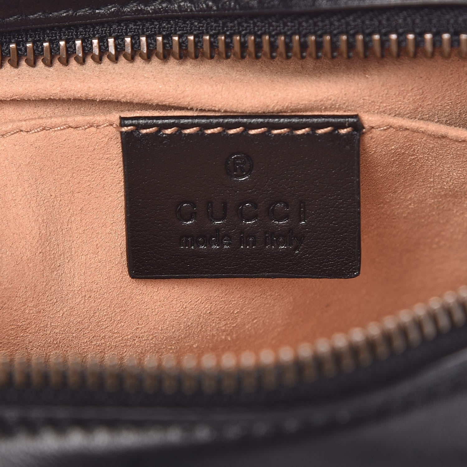 Gucci Calfskin Matelasse Mini GG Marmont Chain Shoulder Bag Black 6 of 8