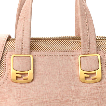 Fendi Vitello Elite Canvas Small Chameleon Tote Beige Cipria 8 of 12