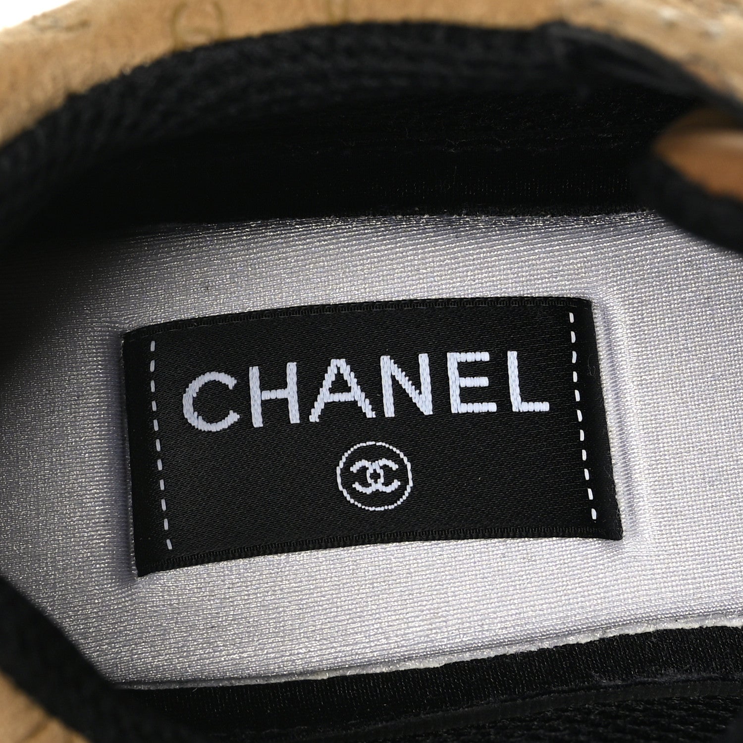 Chanel Suede Calfskin Printed CC Sneakers 37.5 Dark Beige 7 of 7