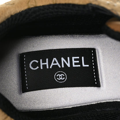 Chanel Suede Calfskin Printed CC Sneakers 37.5 Dark Beige 7 of 7