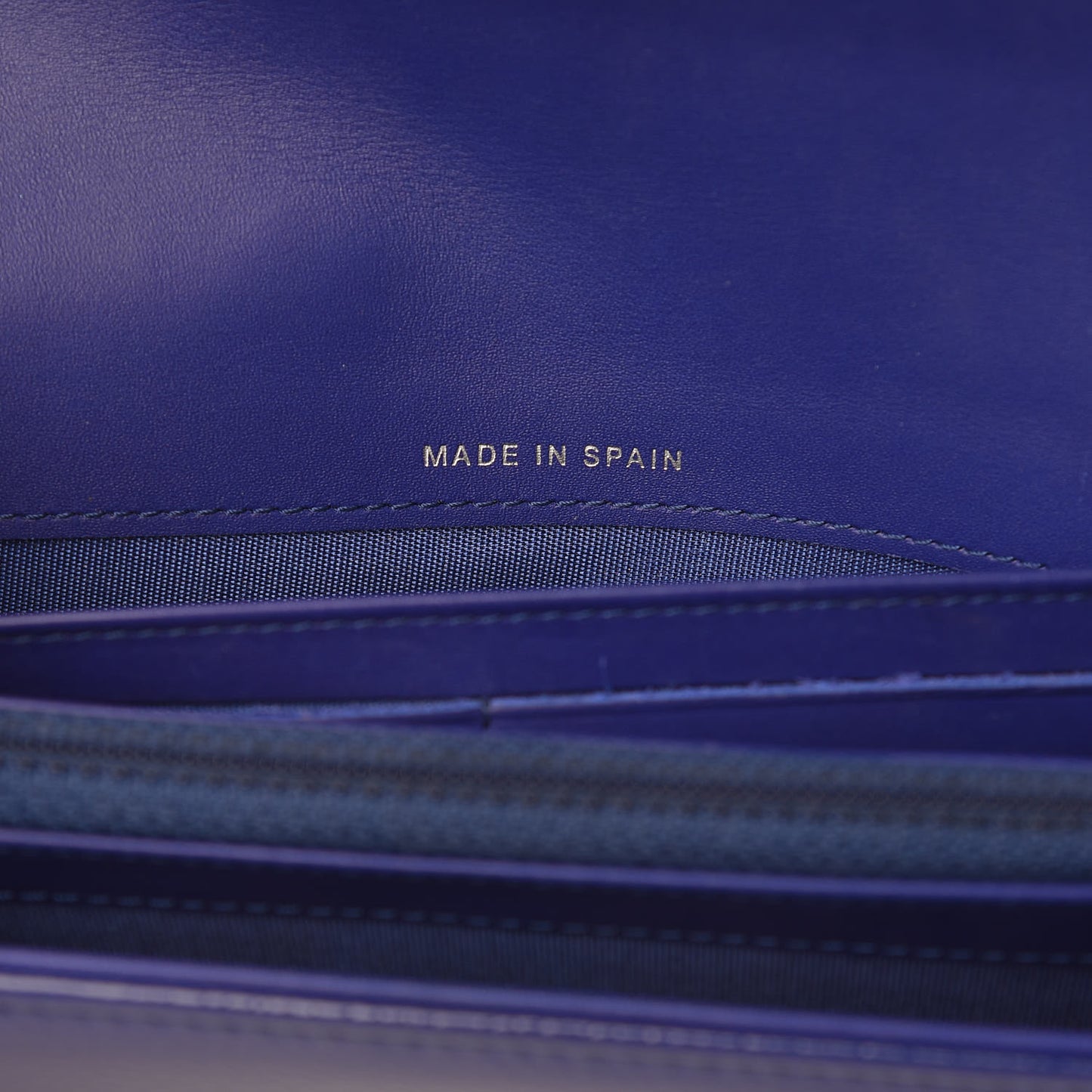 Patent Caviar Timeless CC Large Gusset Flap Wallet Blue