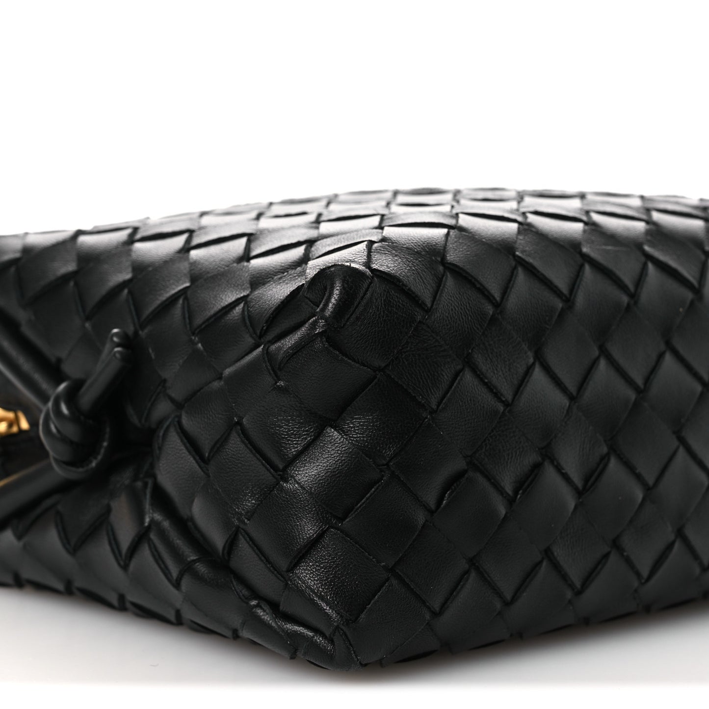 Nappa Intrecciato Small Loop Camera Bag Black