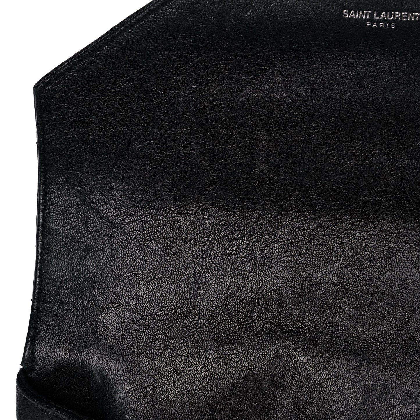 Sheepskin Matelasse Chevron Monogram Medium College Bag Black